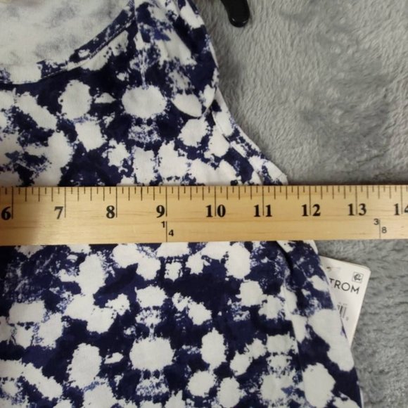 Tucker‎ + Tate Girls Tank Top Navy Peacoat Tie Dye Pullover Sleeveless Bow 4 - Picture 3 of 7
